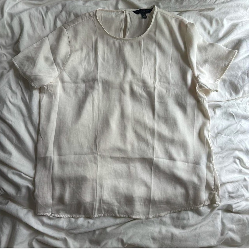 White satin Women’s Banana Republic Shirt